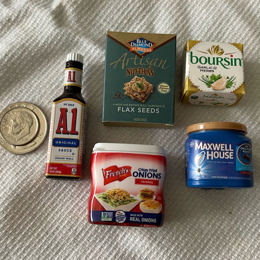 Lot of 5 Mini Brands food items